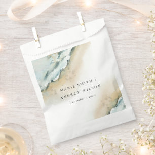 Sachets En Papier Plage de sable de mer côtière Mariage nautique