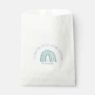 Sachets En Papier Plaques de papier arc-en-ciel bleu et vert-vert-à-