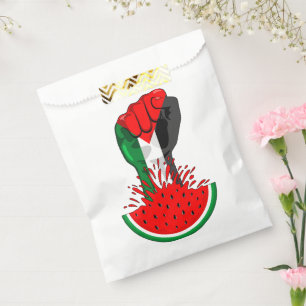 Sachets En Papier Poing de résistance palestinienne sur le symbole d