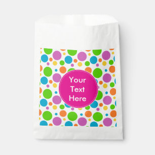 Sachets En Papier Points lumineux colorés Motif Rose Personnalisé