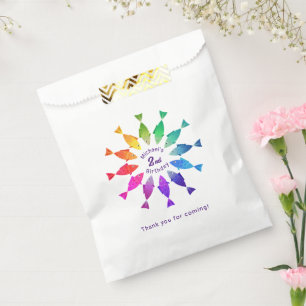 Sachets En Papier Poisson arc-en-ciel dans l'océan motif coloré mign