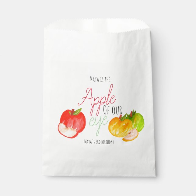 Sachets En Papier Pomme de mon sac cadeau d'anniversaire enfant oeil (Devant)