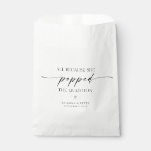Sachets En Papier Popped La Question Minimaliste Mariage Popcorn