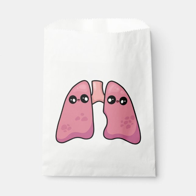 Sachets En Papier Poumons Mignons - Biologie Humaine (Devant)