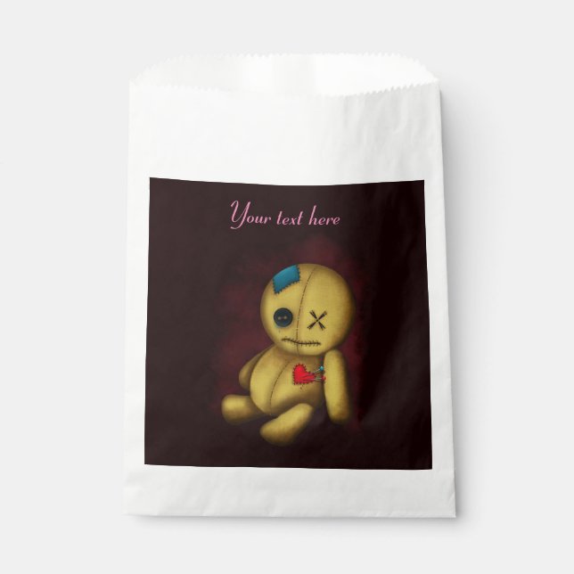 Sachets En Papier Poupée Voodoo Rag avec boutons Patches et Pins (Devant)