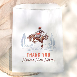 Sachets En Papier Premier Cowboy au Rodéo 1er Anniversaire Merci