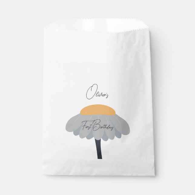 Sachets En Papier Première fête d'anniversaire Chamomile Fleur migno (Devant)