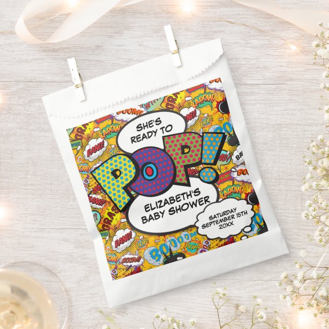 Sachets En Papier Prêt à pop Baby shower amusant Comic Book (Coupé)