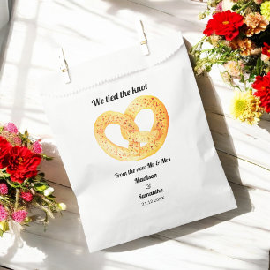 Sachets En Papier Pretzel Heart Mariage Donut