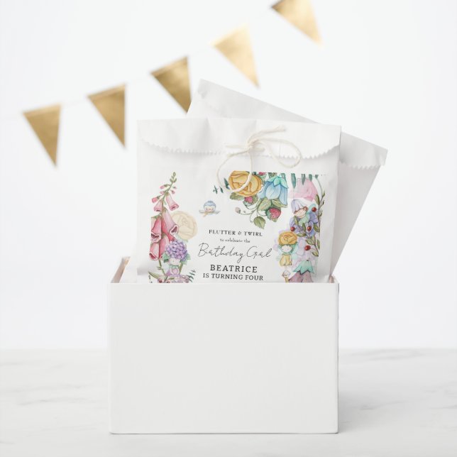 Sachets En Papier Printemps Été Floral 'Petites Fées Fille Anniversa (Fête)