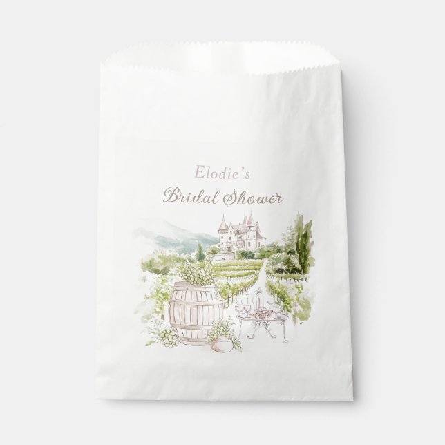 Sachets En Papier Provence Élégant Château Mariage Pays Français (Devant)