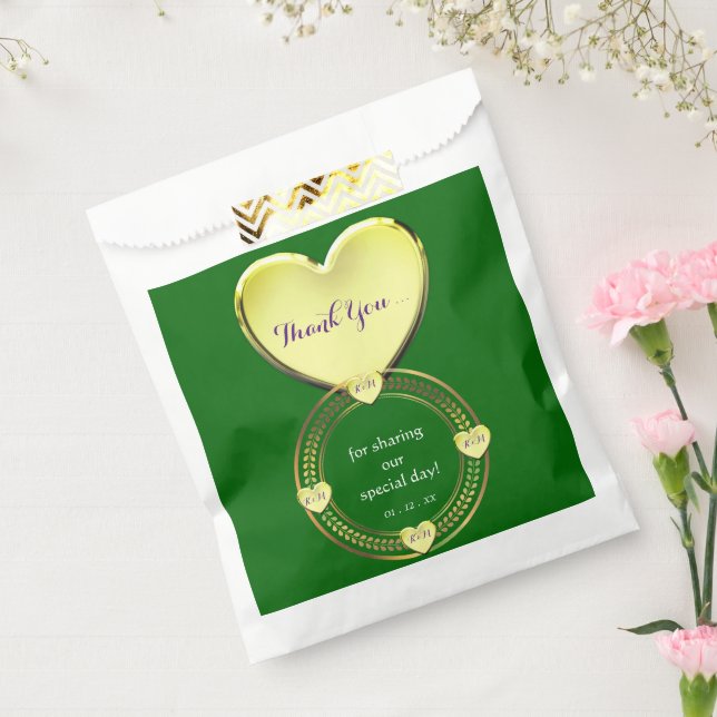 Sachets En Papier Purple Emerald Green Gold Mariage Événements (Scellé)