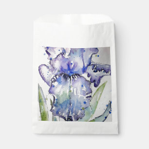 Sachets En Papier Purple Iris Art Aquarelle Anniversaire Invitation