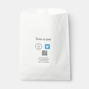 Sachets En Papier Q R code venmo scanner pour payer ajouter le logo 