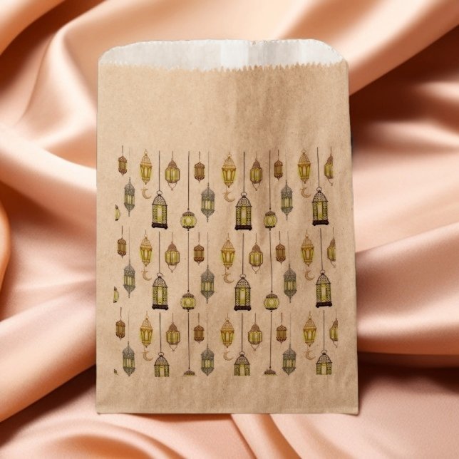 Sachets En Papier Ramadan Kareem Crescent Lanterns Moubarak Islamiqu (Créateur téléchargé)
