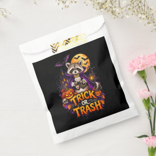 Sachets En Papier Raton laveur Halloween Vampire ou Friandise