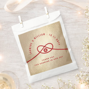 Sachets En Papier Red Knot Union Double Bonheur Mariage chinois