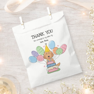 Sachets En Papier Red Labradoodle Anniversaire Fête Favoriser Sac