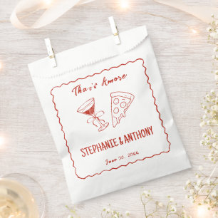 Sachets En Papier Red Whimsical Frame That's Amore Italien Mariage