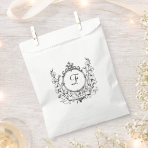 Sachets En Papier Regal Classic Monogram Crest Mariage