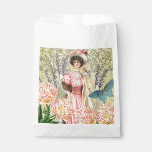 Sachets En Papier Regency de femme victorienne rose