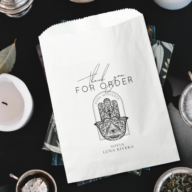 Sachets En Papier Reiki Master Hamsa Hand Evil Eye Yoga Therapist (Reiki Master Hamsa Hand Evil Eye Yoga Therapist Favor Bag)