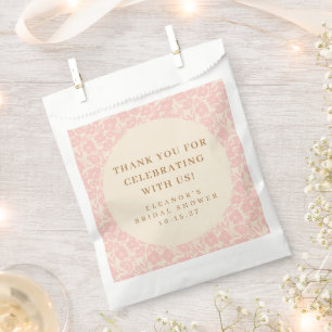 Sachets En Papier Remerciement Personnalisé pour une Baby Shower Ros