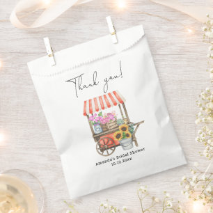 Sachets En Papier Remerciement pour la fête de mariage avec chariot 