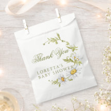 Remerciements de Baby Shower Floral de Marguerites