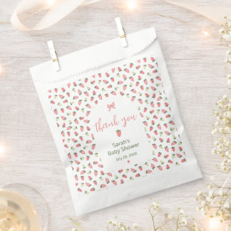 Sachets En Papier Remerciements pour Baby Shower Berry Sweet Strawbe
