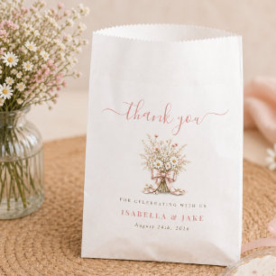Sachets En Papier Remerciements pour la Baby Shower Little Wildflowe