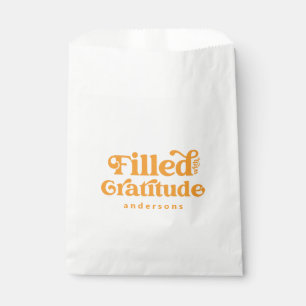 Sachets En Papier Rempli de Gratitude Vintage Ajouter votre nom