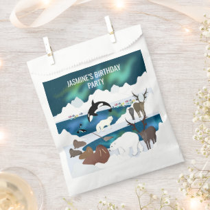 Sachets En Papier Renne polaire arctique Walrus Orca Narwhal Fox