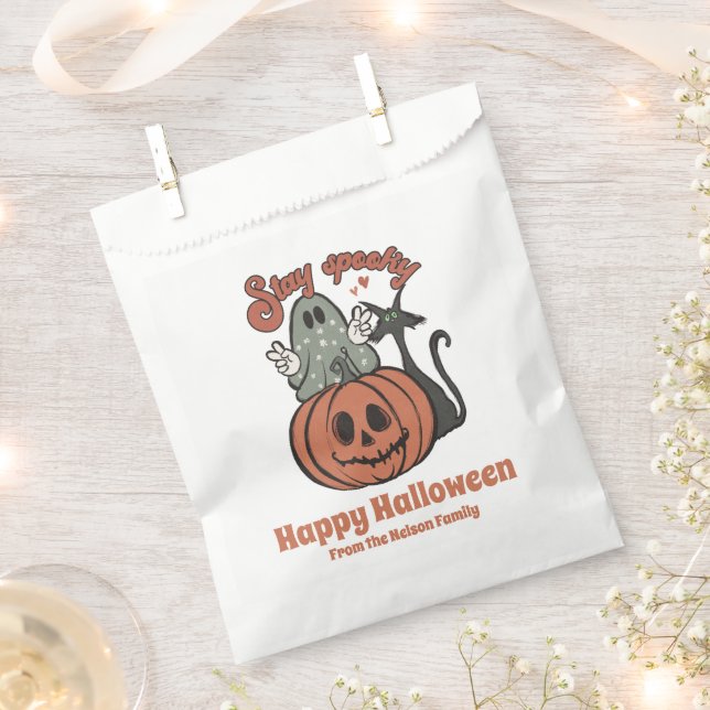 Sachets En Papier Restez Éffrayant Fantôme Jack-O' Lantern Halloween (Coupé)