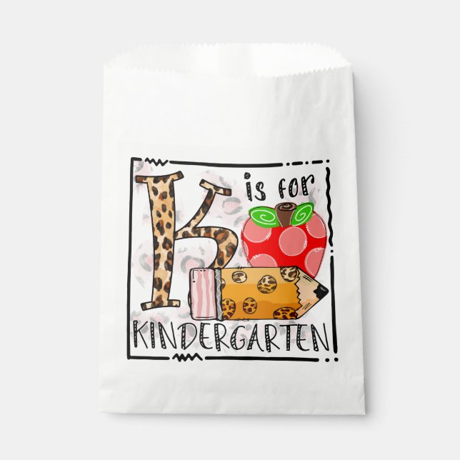Sachets En Papier Retour À La Maternelle De L'École (Devant)