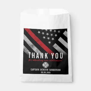 Sachets En Papier Retraite du Merci de pompiers Red Line
