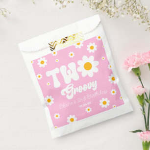 Sachets En Papier Retro Daisy Flower Two Super 2e fête d'anniversair