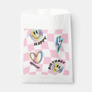 Sachets En Papier Retro Emoji Souriez Anniversaire Pour Les Filles