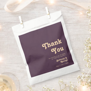 Sachets En Papier Rétro moderne   Sac de Merci violet foncé Favorise
