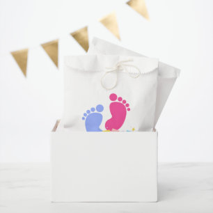 Sachets En Papier Révélation du sexe de bébé avec des empreintes de 