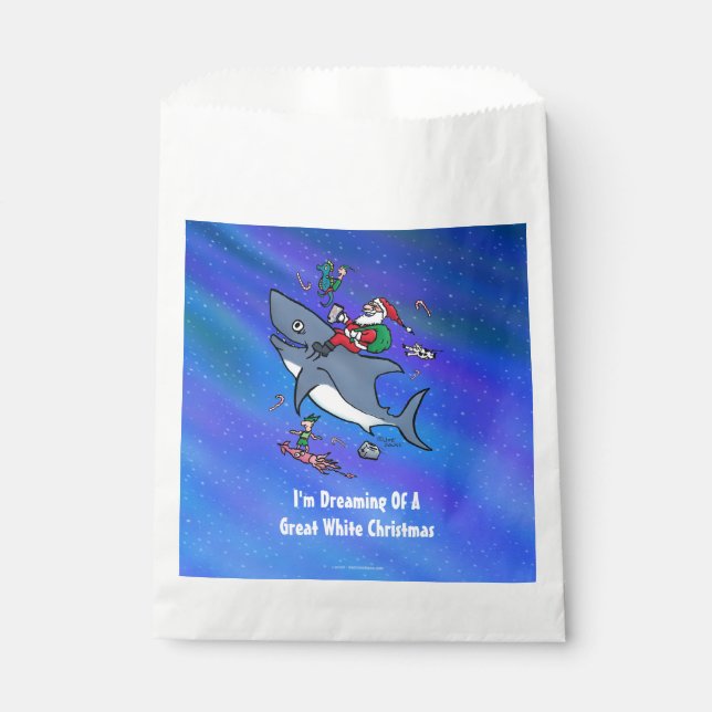 Sachets En Papier Rêver D'Un Grand Requin Blanc Drôle Noël (Devant)