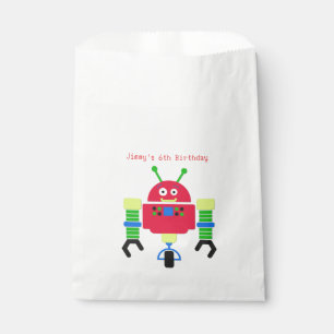 Sachets En Papier Robot de dessin Anniversaire Fête Favoriser Sac