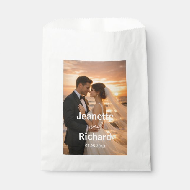 Sachets En Papier Romantic Sunset Beach Wedding Vows  (Devant)