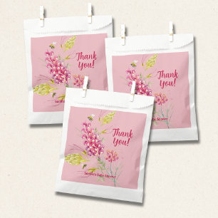 Sachets En Papier Rose Chaud Et Bumble Bee Une Petite Abeille Douce