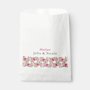Sachets En Papier Rose Classique Verte Jaune Floral Cygne Oiseau Mar