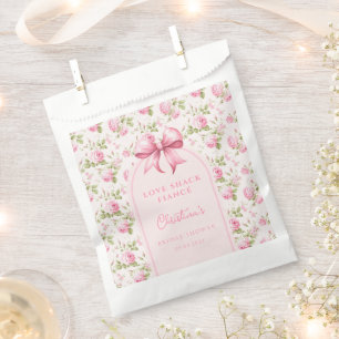 Sachets En Papier Rose de cottage rose avec Fête des mariées de coqu
