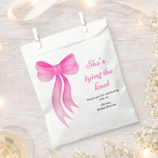 Sachets En Papier Rose Elle Noue le Nœud Lavage de Mariée 