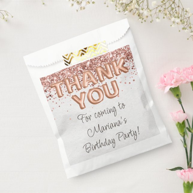 Sachets En Papier Rose Gold fête d'anniversaire (Scellé)