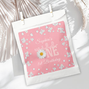 Sachets En Papier Rose Marguerite Sauvageonne 1er Anniversaire 