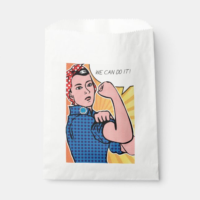 Sachets En Papier Rosie le Riveter Roy Lichtenstein Ben Day Pop Art (Devant)